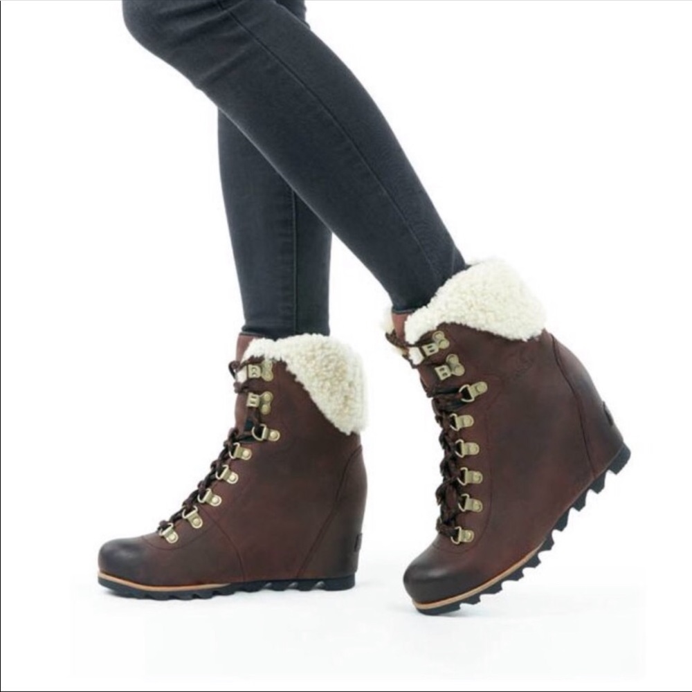 Sorel - conquest wedge shearling Ankle boot